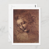 Dame van de Disheveled Hair Briefkaart (Voorkant / Achterkant)