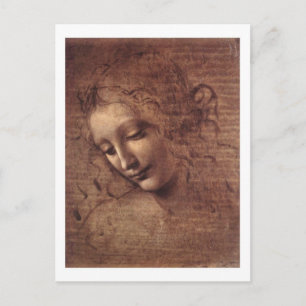 Dame van de Disheveled Hair Briefkaart