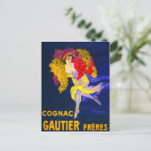 Dame van de druiven briefkaart (Staand voorkant)