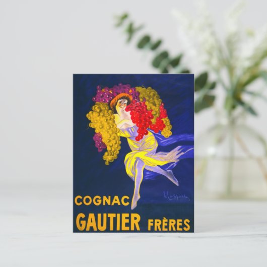 Dame van de druiven briefkaart (Staand voorkant)