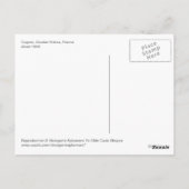 Dame van de druiven briefkaart (Achterkant)