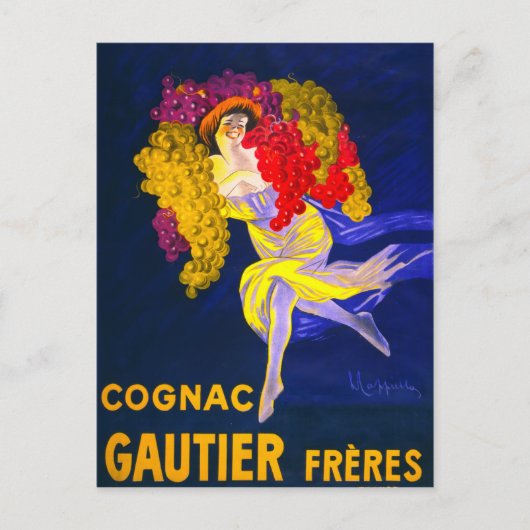 Dame van de druiven briefkaart (Voorkant)