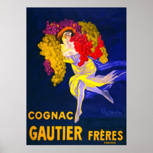 Dame van de druiven poster