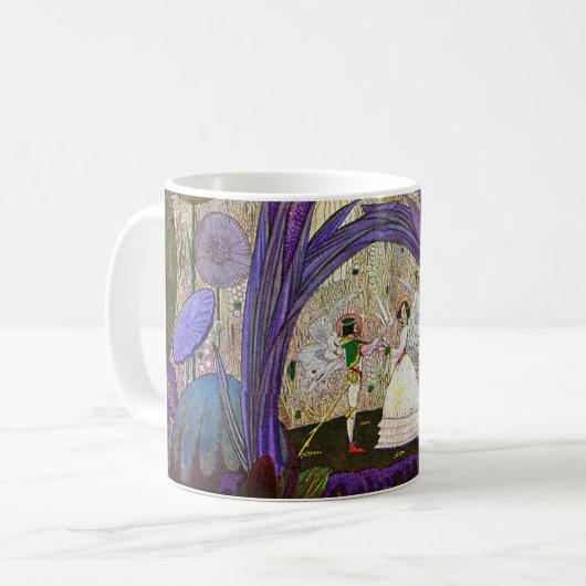 Dame van de Dumbelina Art Mok (Voorkant links)