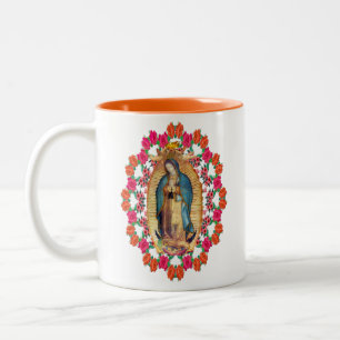 Dame van de Guadalupe Maagd Maria katholiek Sinaas Tweekleurige Koffiemok