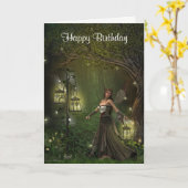 Dame van de Kaart van de Verjaardag van Lantaarns (Gele Bloem)