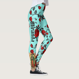 Dame van de Leggings van Guadalupe Vrouwen Aangepa