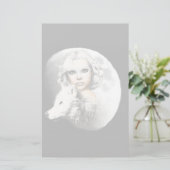 Dame van de maan briefpapier (Staand voorkant)