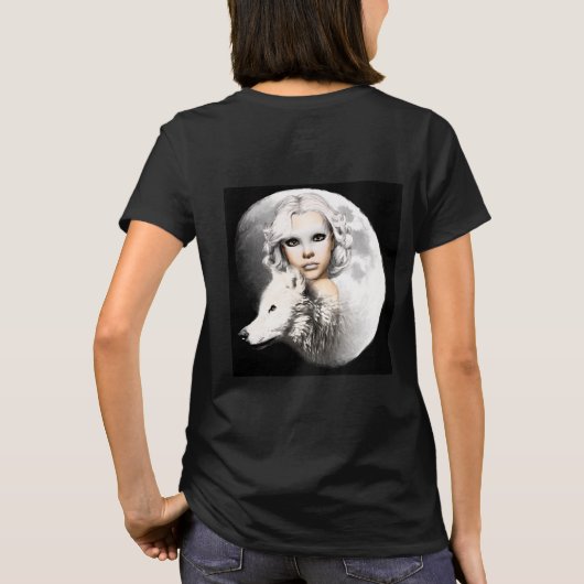 Dame van de maan t-shirt (Achterkant)