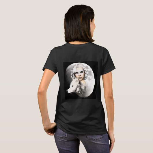 Dame van de maan t-shirt (Achterkant volledig)