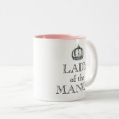 Dame van de Manor Tweekleurige Koffiemok (Voorkant rechts)