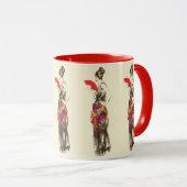  dame van de Mode met een lentedress Mok (Voorkant rechts)