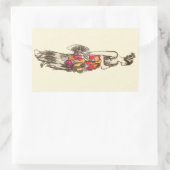  dame van de Mode met een lentedress Rechthoekige Sticker (Tas)