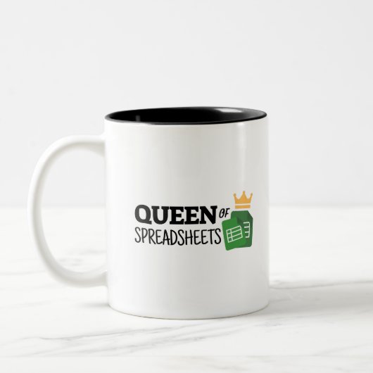 Dame van de mok van de spreadsheets van tweetone k (Links)