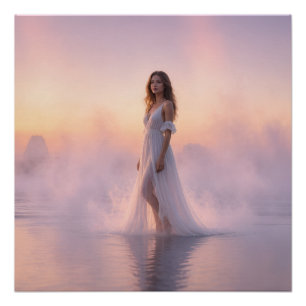 Dame van de Nevels — Calm Horizon Kunstprint Perfect Poster