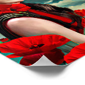 Dame van de Papavers fantasie originele kunst Poster (Hoek)