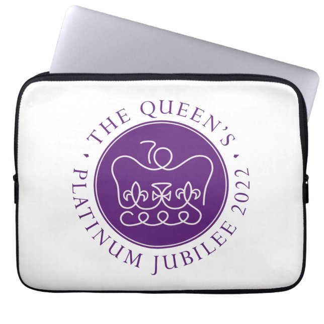 Dame van de Platinum Jubilee-laptop Laptop Sleeve (Voorkant)
