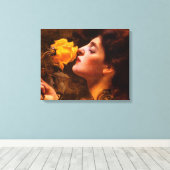 Dame van de Rozen van Franz Dvorak Canvas Afdruk (Insitu (Houten vloer))
