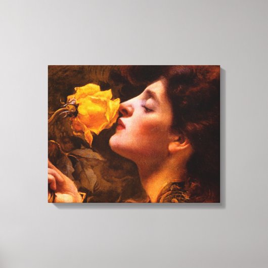 Dame van de Rozen van Franz Dvorak Canvas Afdruk (Voorkant)