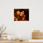 Dame van de Rozen van Franz Dvorak Poster (Keuken)