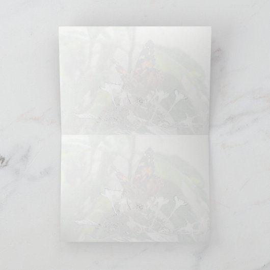 Dame van de schilder op het Wenskaart van Pentas ( Kaart (Binnen)