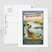 Dame van de spoorweg Lake ~ Furness Briefkaart (Voorkant / Achterkant)