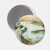 Dame van de spoorweg Lake ~ Furness Magneet (Voorkant / Achterkant)
