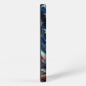 Dame van de Vrijheid - Patriottische Kunst iPhone Hoesje (Rechterkant)