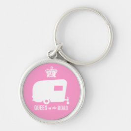 Dame van de weg -  RV Camping Sleutelhanger