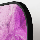 Dame van de Zwingende Paarse Pareltjes Sprayverf Pickleball Paddle (Links Detail)