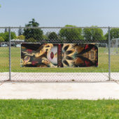 Dame van een Duizend Swords (Desert Tribal Fractal Spandoek (Insitu)