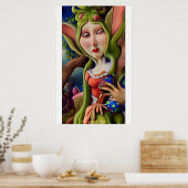 Dame van eieren - AI Fantasy Surrealist Art Print (Keuken)