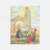 Dame van Fatima Three Children Sheep Church Fleece Deken (Voorkant)
