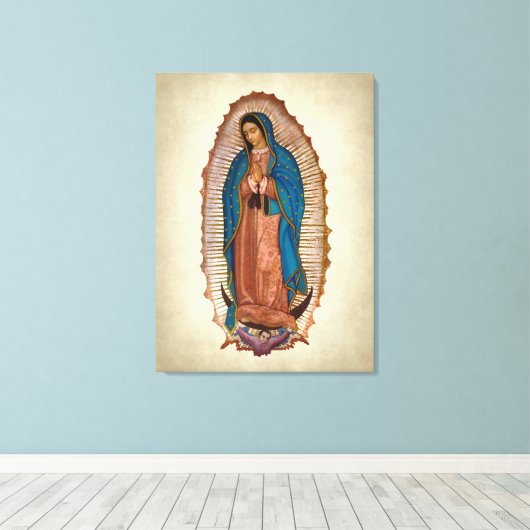 Dame van Guadalupe Canvas Afdruk (Insitu (Houten vloer))