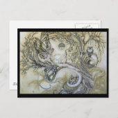 Dame van het bos briefkaart (Voorkant / Achterkant)