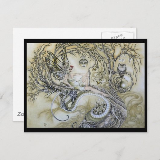 Dame van het bos briefkaart (Voorkant / Achterkant)
