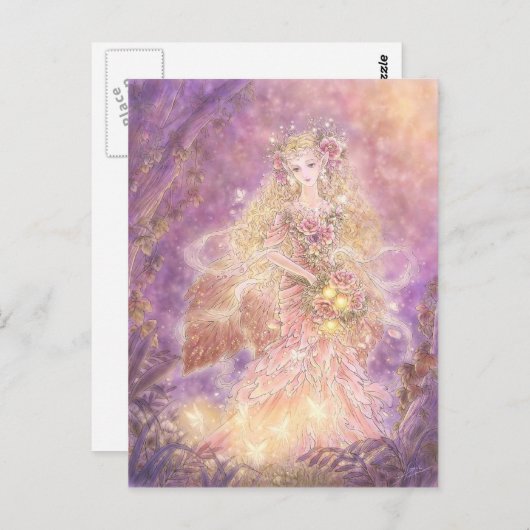 Dame van het Briefkaart bos (Voorkant / Achterkant)