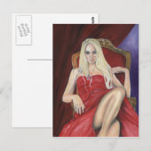 Dame van het Briefkaart van de Sunken City (Voorkant / Achterkant)