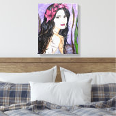 Dame van het Fairy Tale-meer Canvas Afdruk (Insitu (Slaapkamer))