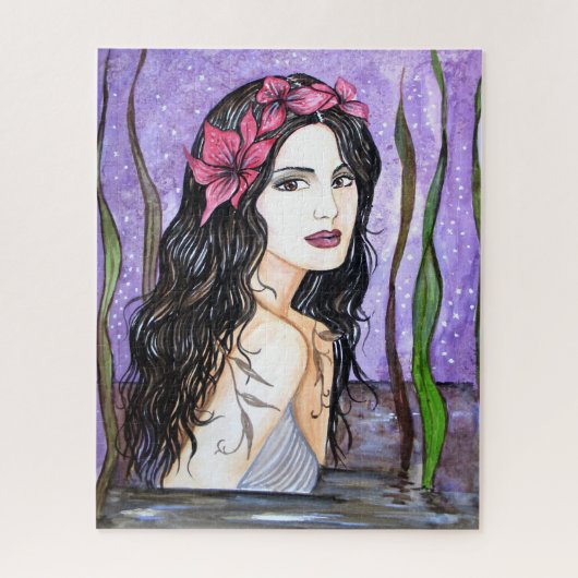 Dame van het Fairy Tale-meer Legpuzzel (Verticaal)