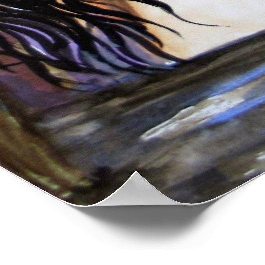 Dame van het Fairy Tale-meer Poster (Hoek)