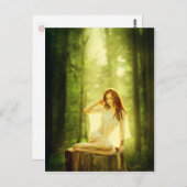 Dame van het gekantelde bos briefkaart (Voorkant / Achterkant)