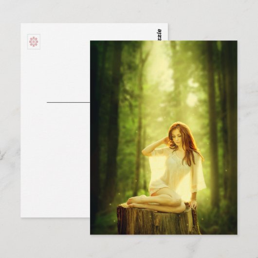 Dame van het gekantelde bos briefkaart (Voorkant / Achterkant)