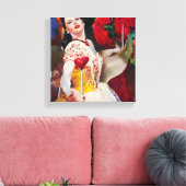 Dame van het hart AI Gegenereerd schilderen Canvas Afdruk (Insitu (Woonkamer))