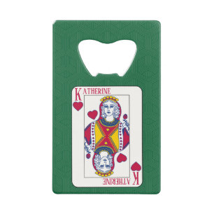 Dame van het hart - de douanenaam spelkaart creditkaart flessenopener