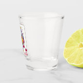 Dame van het hart - de douanenaam spelkaart shot glas (Rechts)