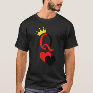 Dame van het hart die overeenkomt met een paar Sai T-shirt
