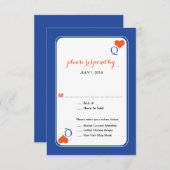 Dame van het hartsdeck van kaartjes RSVP Wedding Kaart (Voorkant / Achterkant)