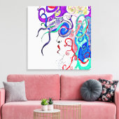 Dame van het leven canvas afdruk (Insitu (Woonkamer))