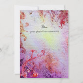 DAME VAN HET MEER 1, levendig helderblauw roze Kaart (Achterkant)